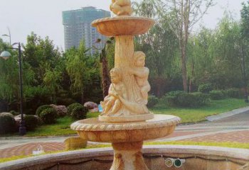 威海石雕喷泉龙头——美观优雅的水景定制