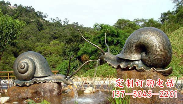 威海蜗牛公园动物铜雕