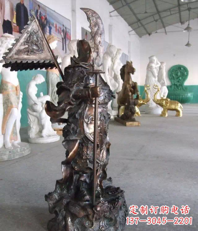 威海武财神关公人物铜雕