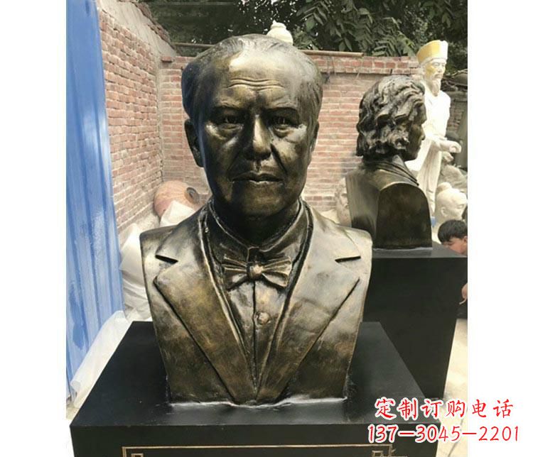 威海西方名人爱迪生胸像铜雕