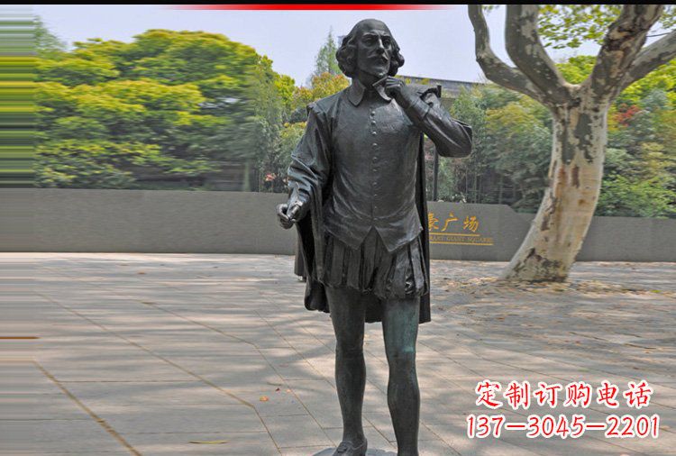 威海西方名人莎士比亚铜雕