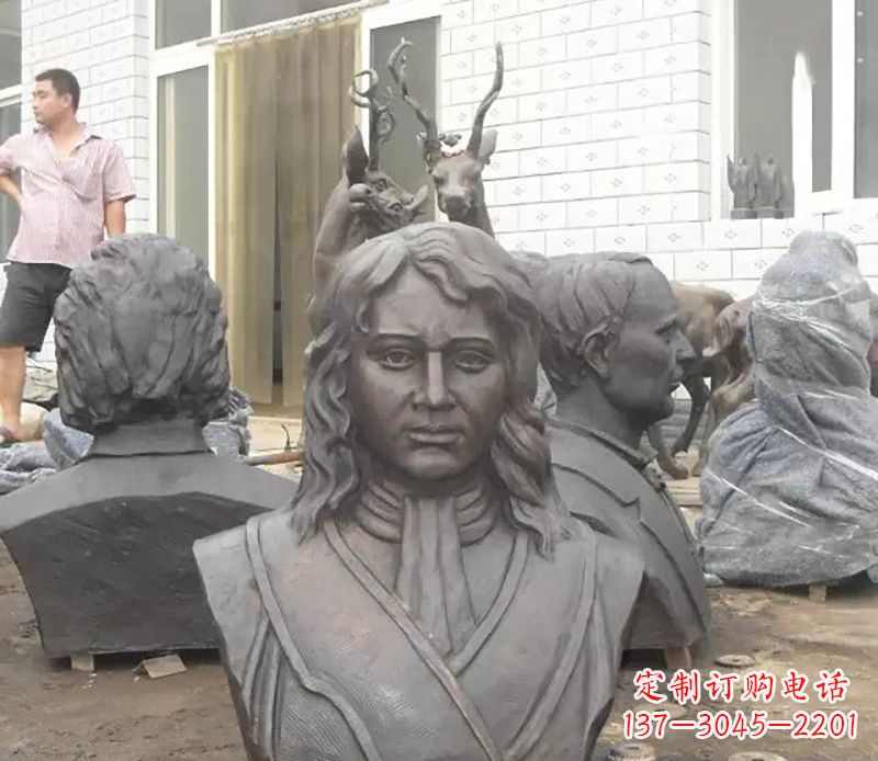 威海西方名人胸雕铜雕