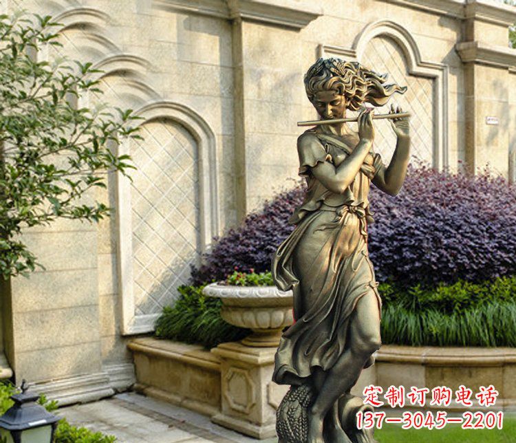 威海西方女人别墅景观铜雕塑