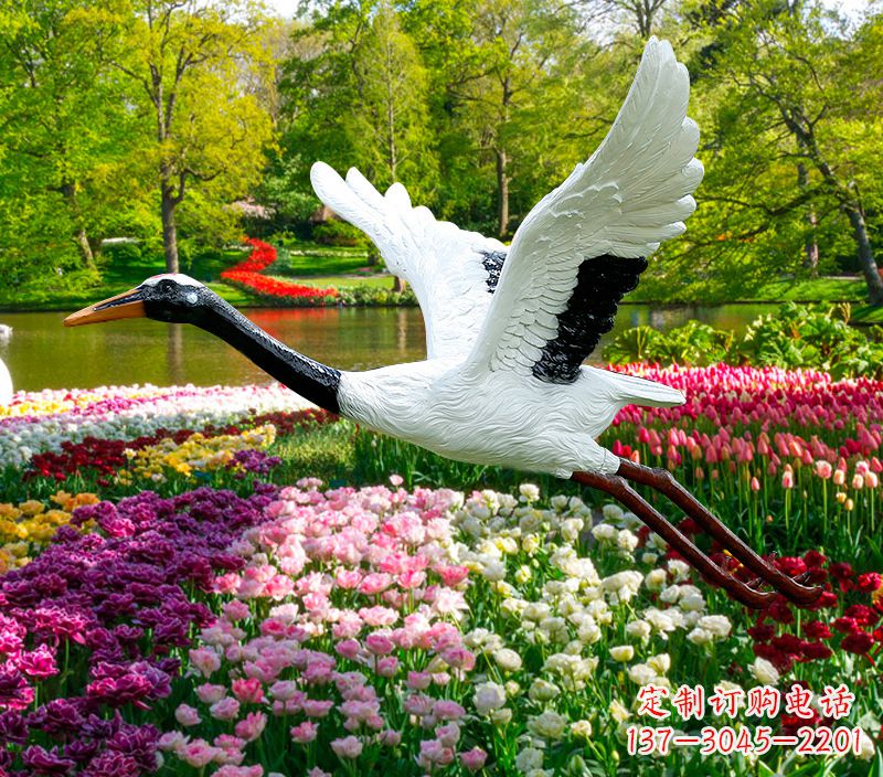 威海仙鹤雕塑灯