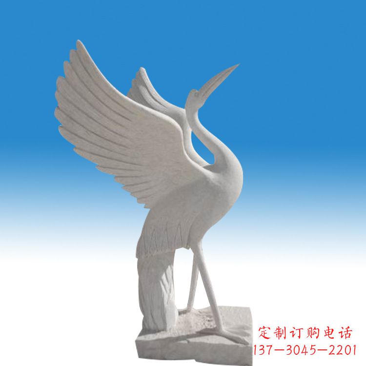 威海仙鹤砂岩雕塑
