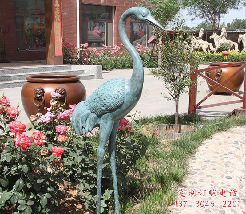 威海仙鹤铜雕