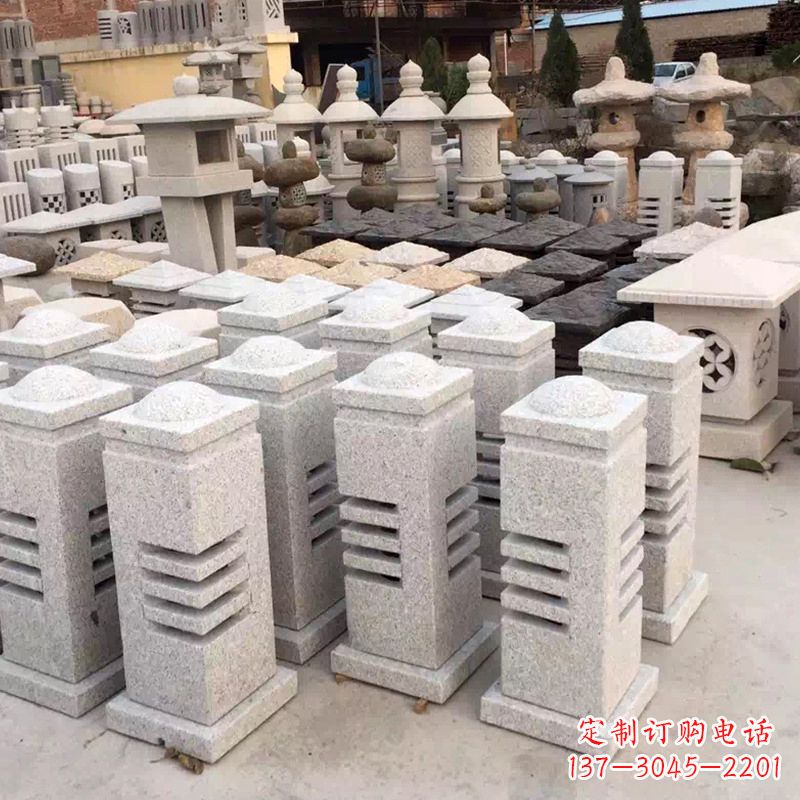 威海现代简约石雕灯笼