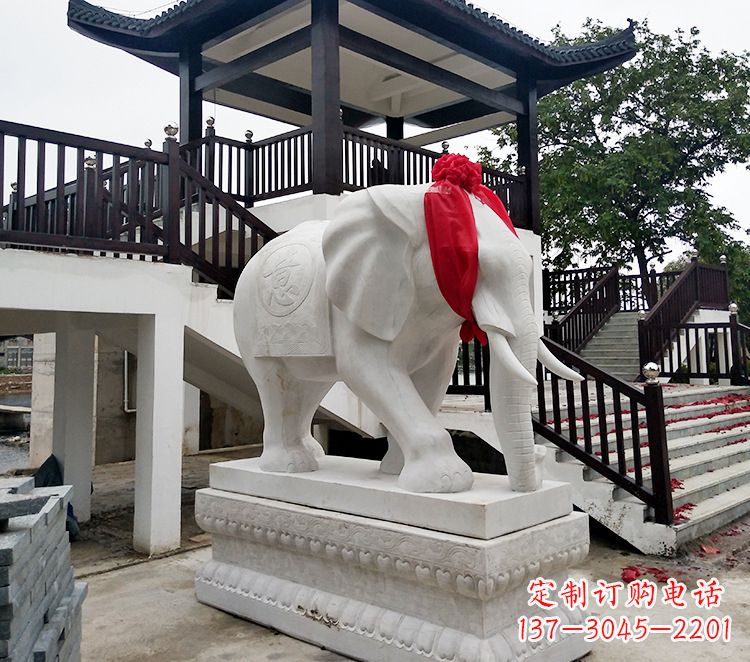 威海小孩大象石雕