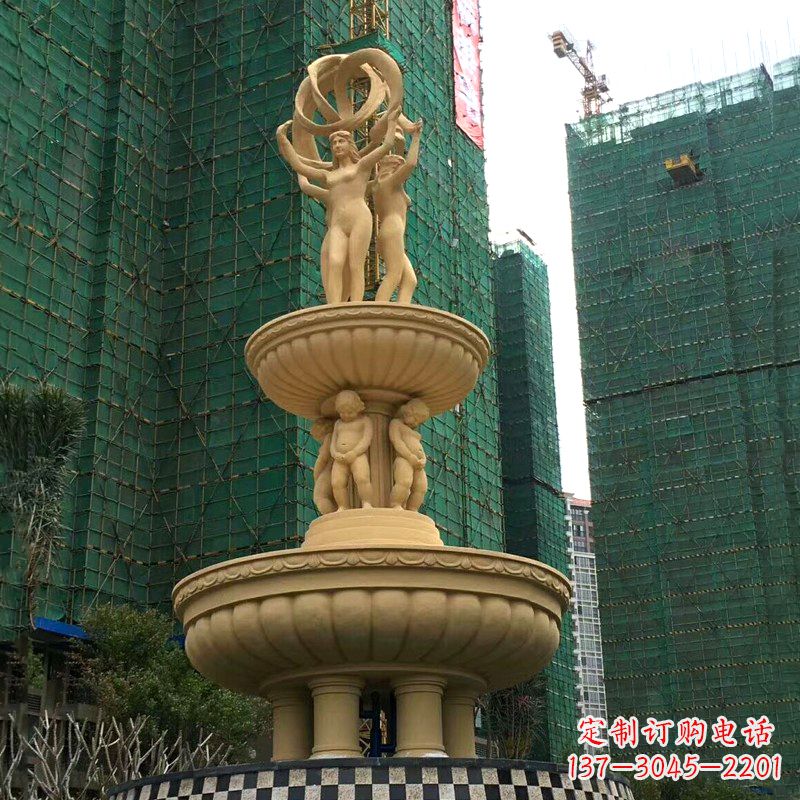 威海小区大型欧式人物景观喷泉