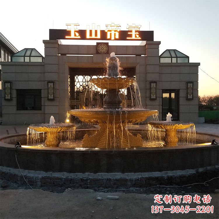 威海小区广场欧式水景石雕喷泉