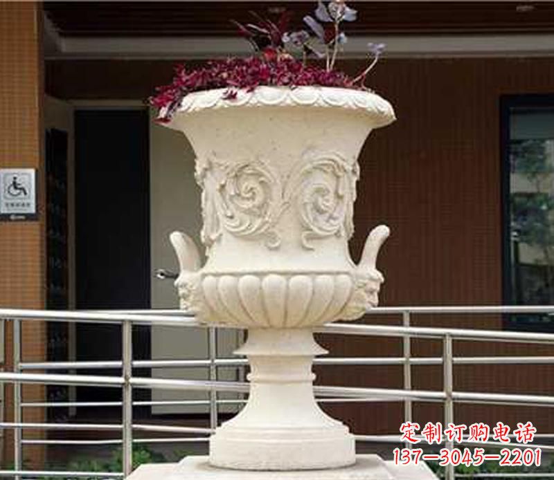 威海小区花盆景观石雕