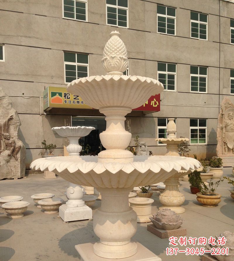 威海小区景观菠萝式喷泉石雕