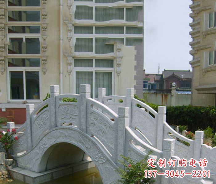 威海小区景观大理石拱桥 (2)