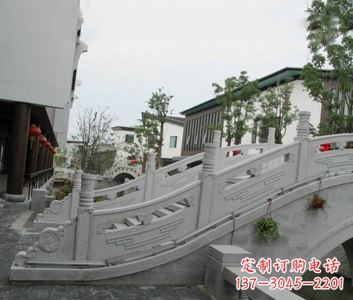 威海小区景观大理石拱桥