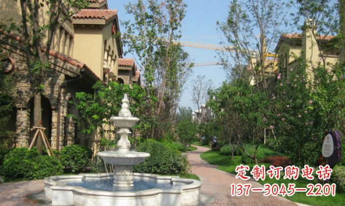 威海小区景观大理石喷泉石雕 (5)