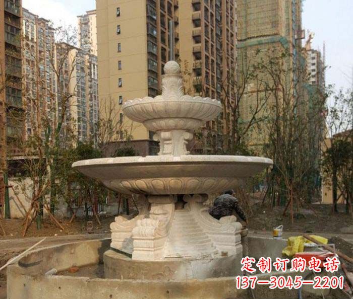 威海小区景观大型喷泉石雕 (3)
