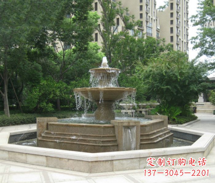 威海小区景观大型喷泉石雕 (7)