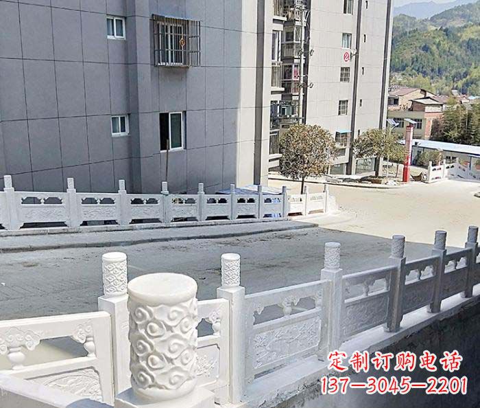 威海小区景观汉白玉石雕栏板