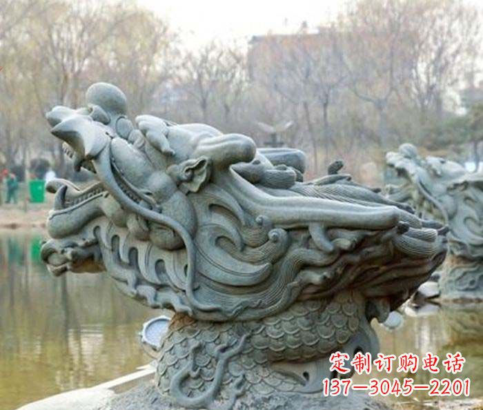 威海小区景观龙头喷泉石雕