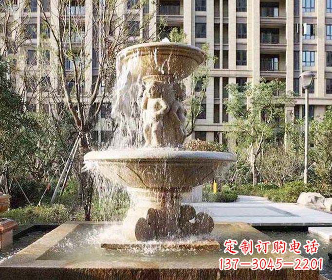 威海小区景观欧式喷泉石雕 (3)