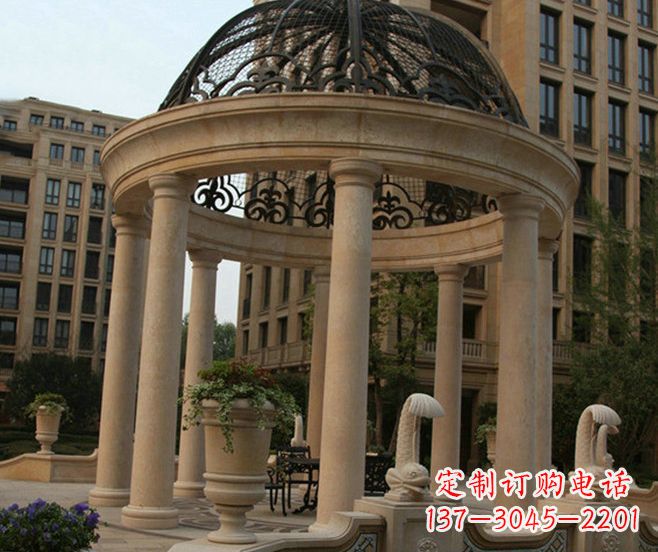 威海小区景观欧式石雕凉亭