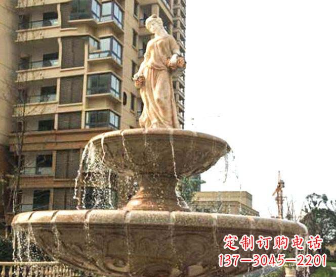 威海小区景观西方女人喷泉石雕