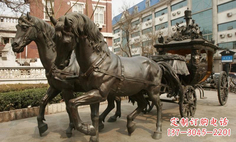 威海小区欧式马车铜雕