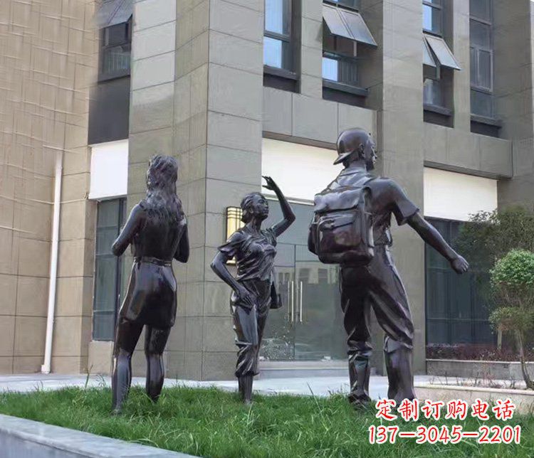 威海小区铜雕美女人物雕塑