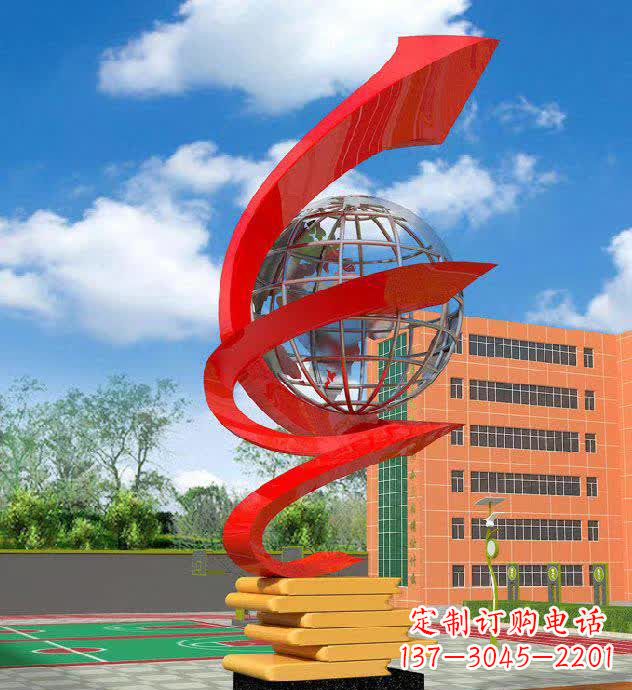 威海校园不锈钢书籍标志雕塑