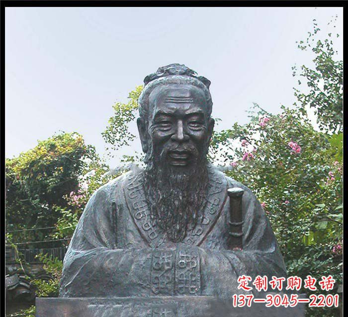 威海校园大型孔子头像铜雕