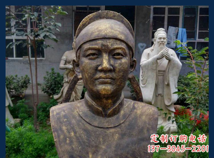 威海校园古代名人毕昇铜雕