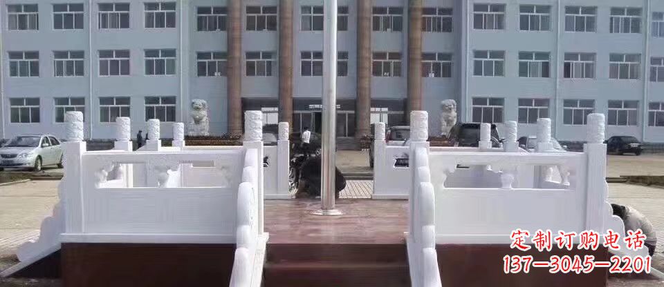 威海校园汉白玉升旗台石雕