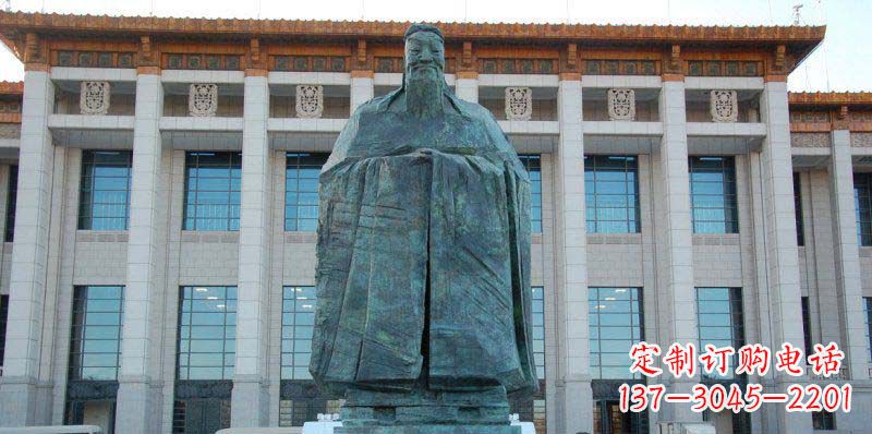 威海校园孔子景观铜雕