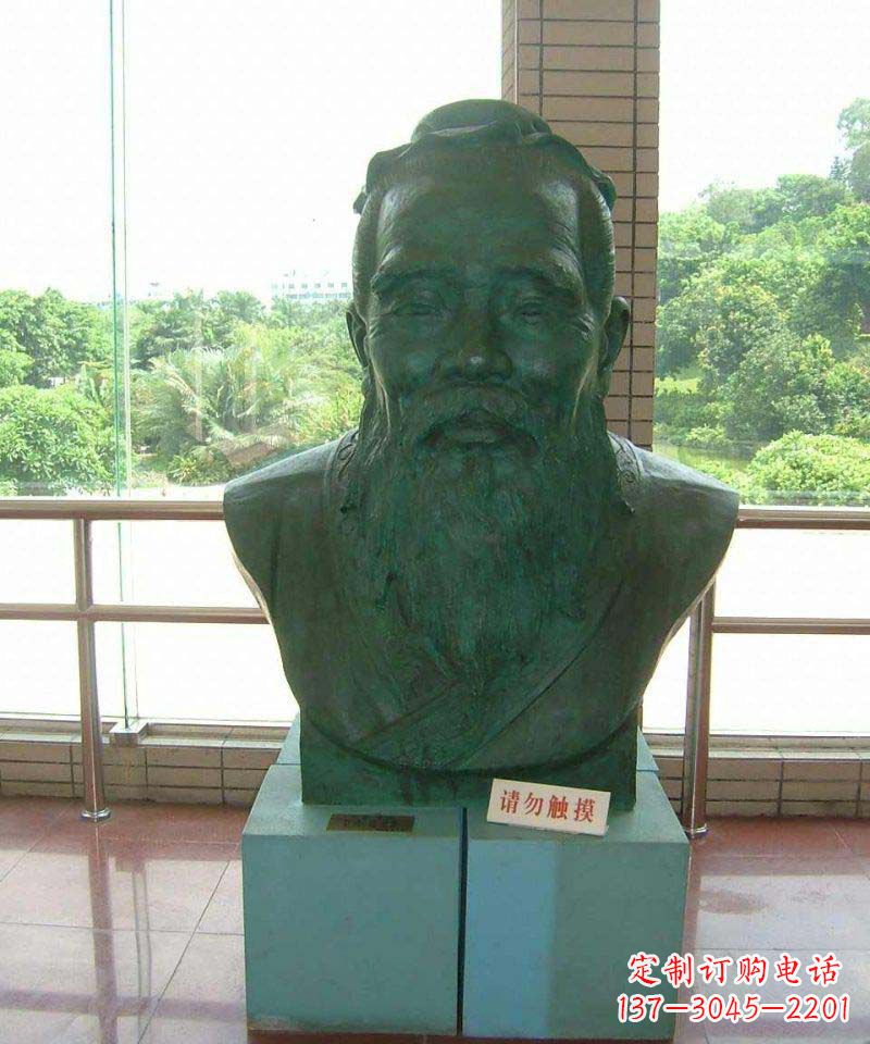 威海校园孔子胸像名人铜雕