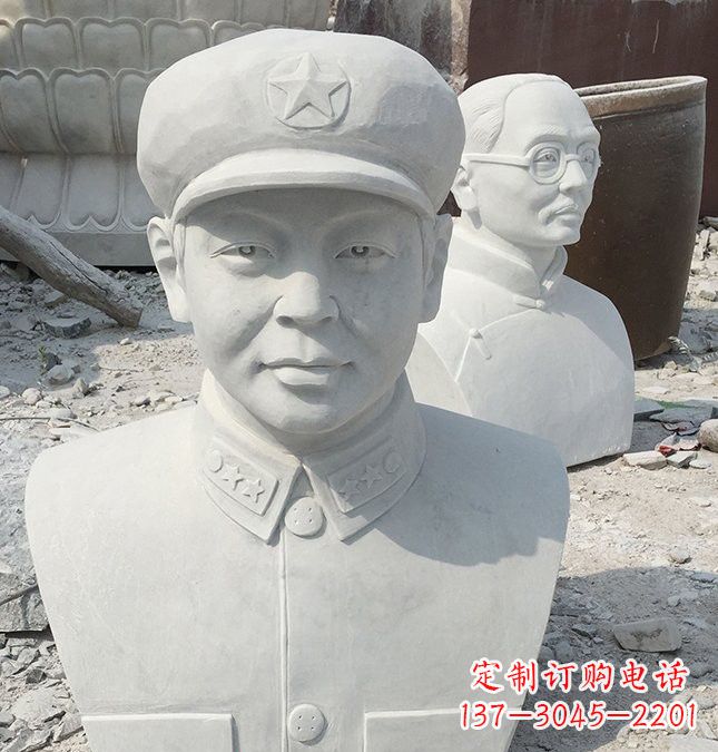 威海校园雷锋头像石雕