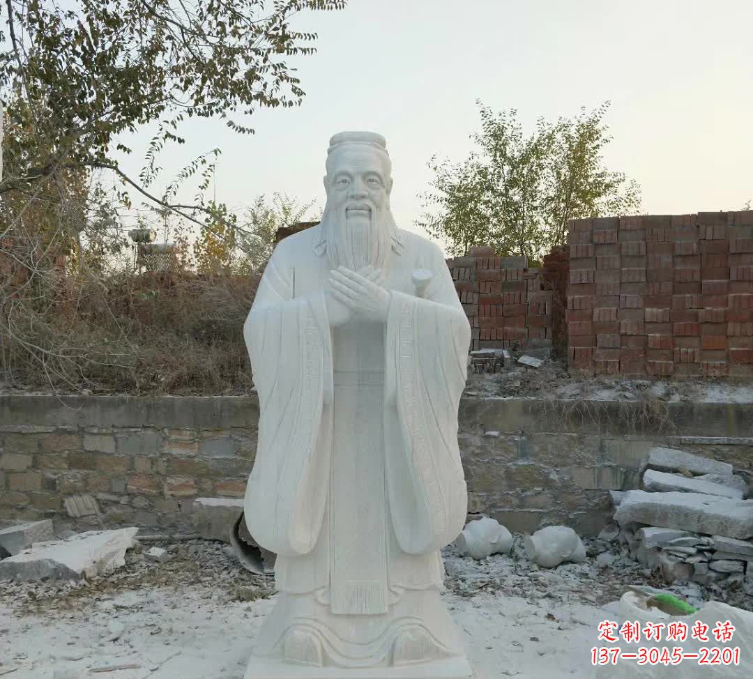 威海校园礼仪孔子石雕