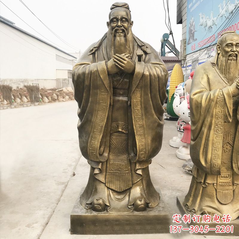 威海校园名人孔子铜雕