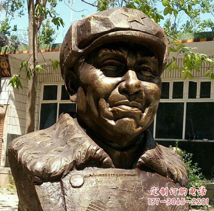 威海校园名人朱德胸像铜雕