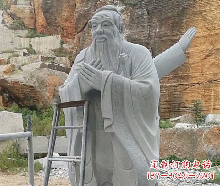 威海校园人物大理石孔子石雕