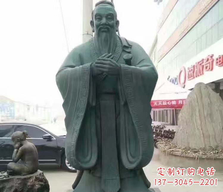 威海校园人物孔子行教像