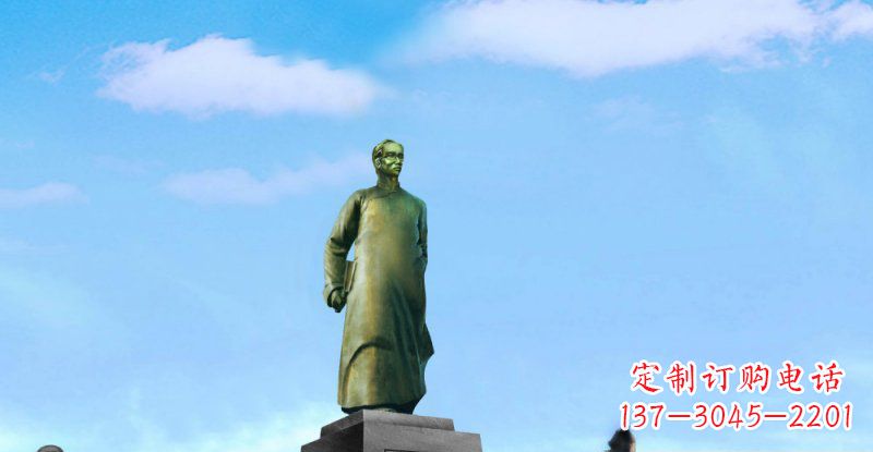 威海校园朱自清近代名人铜雕