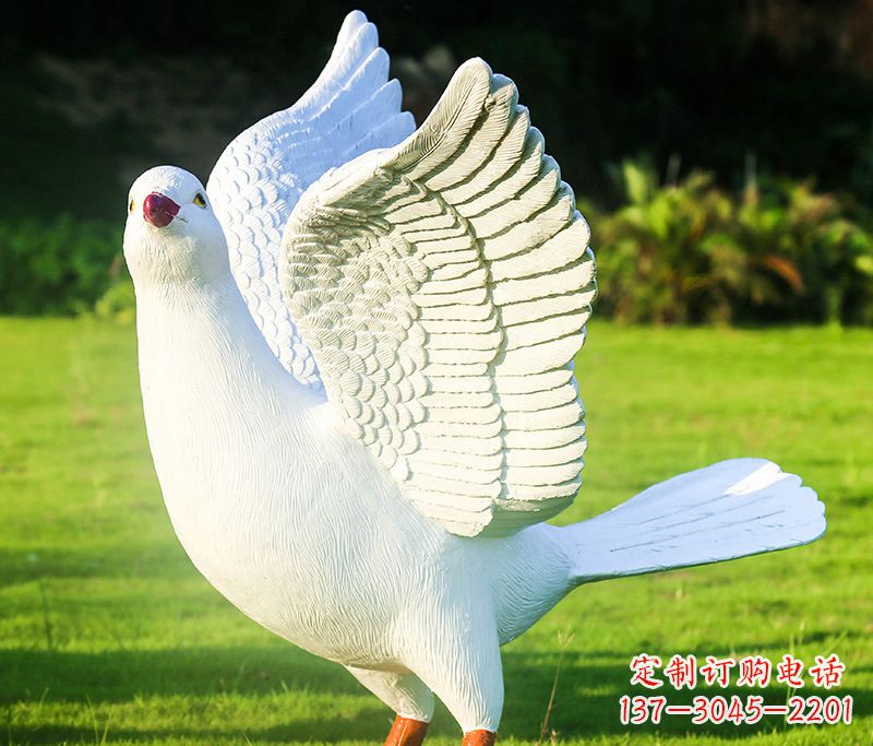威海写真雕塑和平鸽