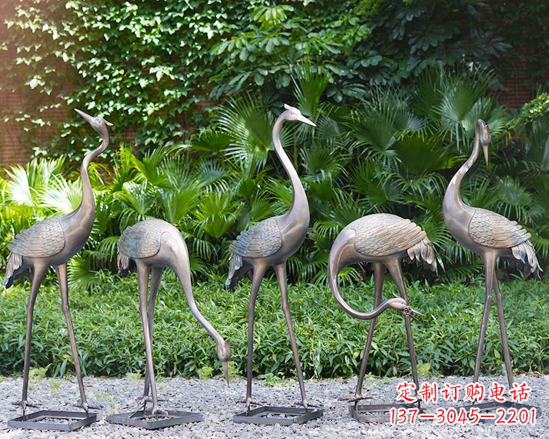 威海写意仙鹤雕塑