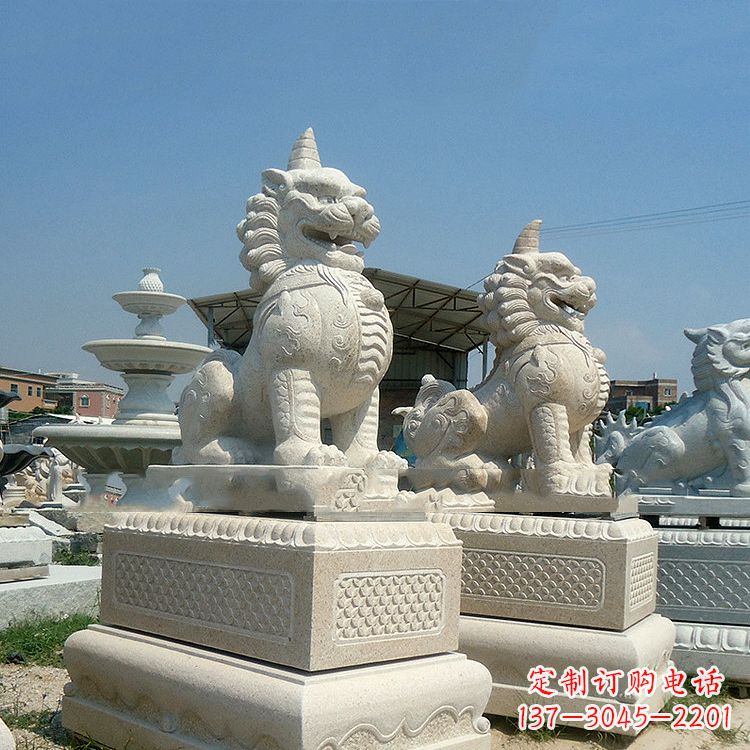 威海獬豸 石雕 独角兽-法院大门神兽雕塑