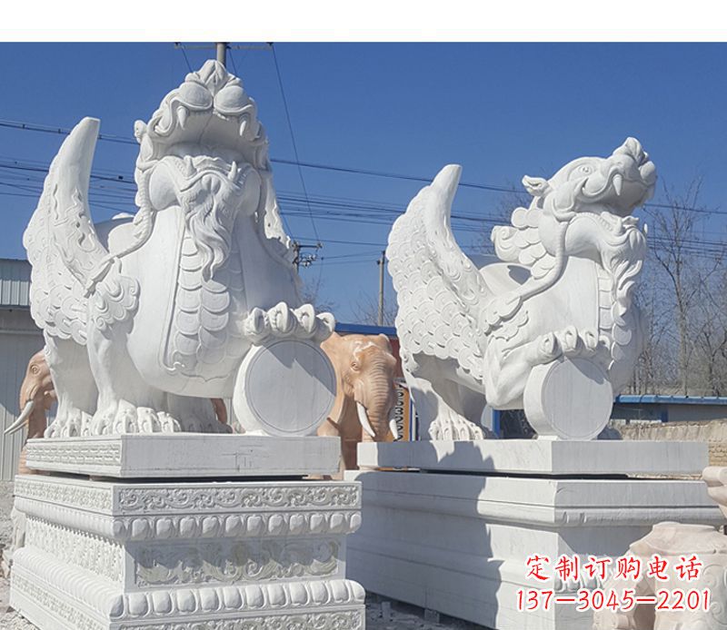 威海獬豸法院门口神兽石雕