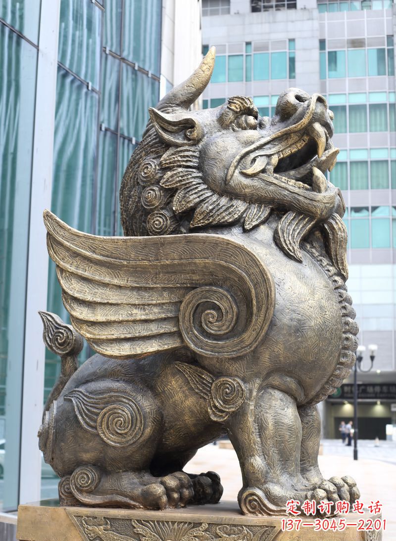 威海獬豸古代神兽铜雕