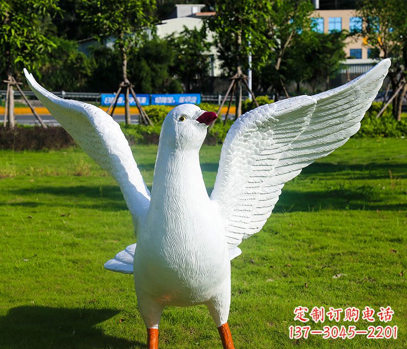 威海新县和平鸽雕塑
