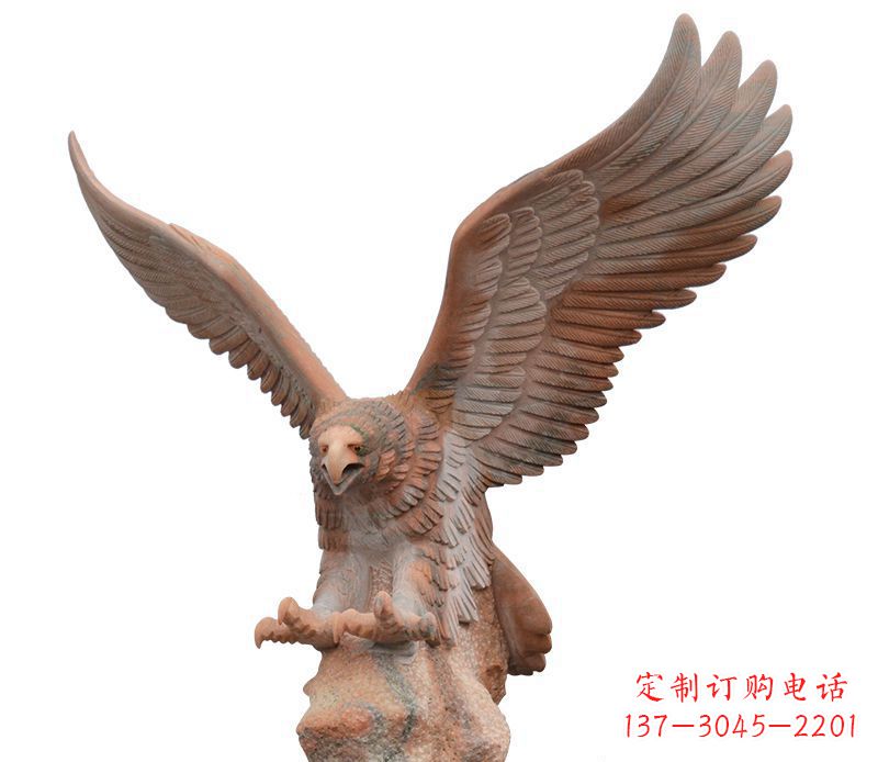 威海雄鹰展翅石雕