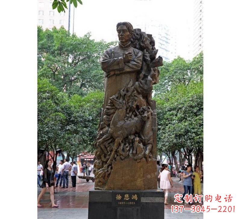 威海徐悲鸿铜雕