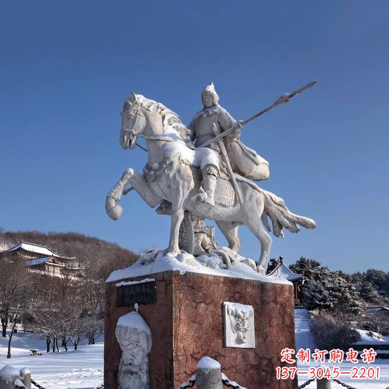 威海薛仁贵骑马雕像-中国历史名人唐朝名将景区景观雕塑
